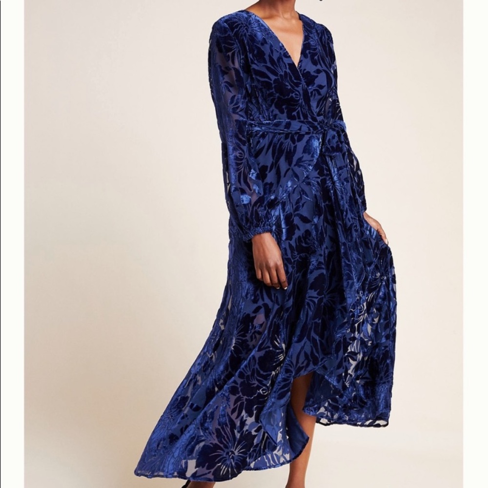 Anthropologie Daniella Velvet Dress Size Large NWT